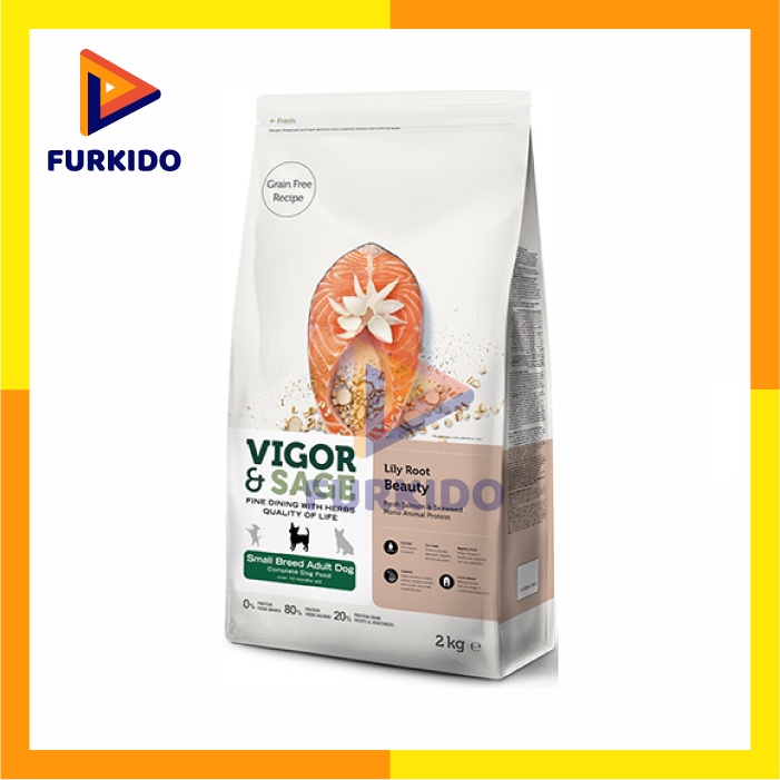 Vigor &amp; Sage Lily Root Beauty Small Breed Adult Dog Food 2 Kg