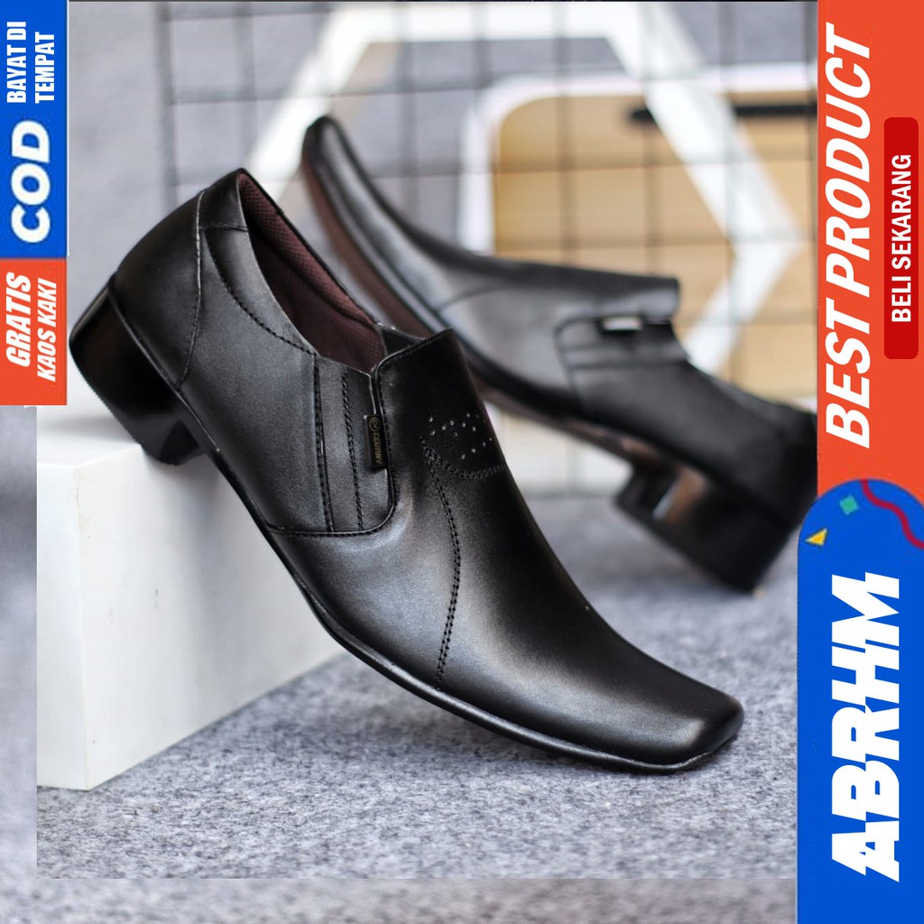 ABRHM x VEIL Sepatu Formal Pria Sepatu Pria Casual Kulit Asli Sepatu Pria Pantofel Sepatu Kasual Oxford Kerja Kantor Kuliah Kondangan Gaya Keren Kekinian Original Murah Terlaris