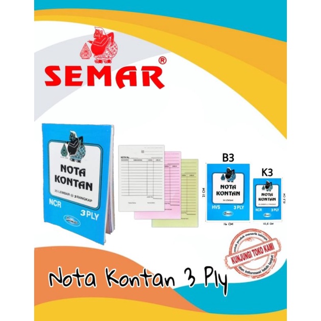 

Nota kontan 3 ply semar besar