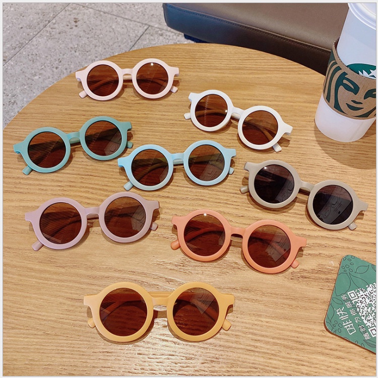 2021 new children's round frosted fashion children's sunglasses for men and women