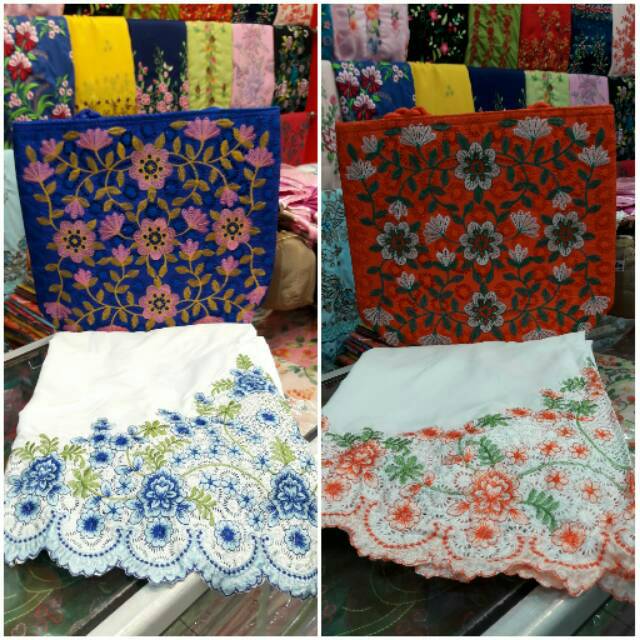 MUKENA BORDIR WARNA + TAS BORDIR