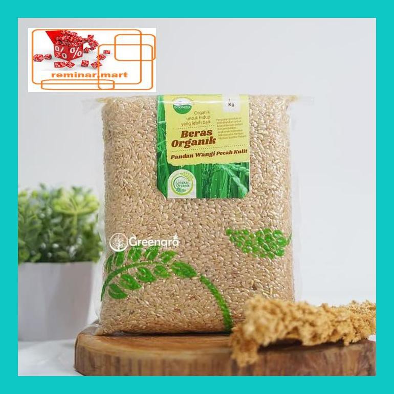 

S0Bers Beras Cokelat / Pandan Wangi Pecah Kulit 1Kg Lingkar Organik Ric0S50B