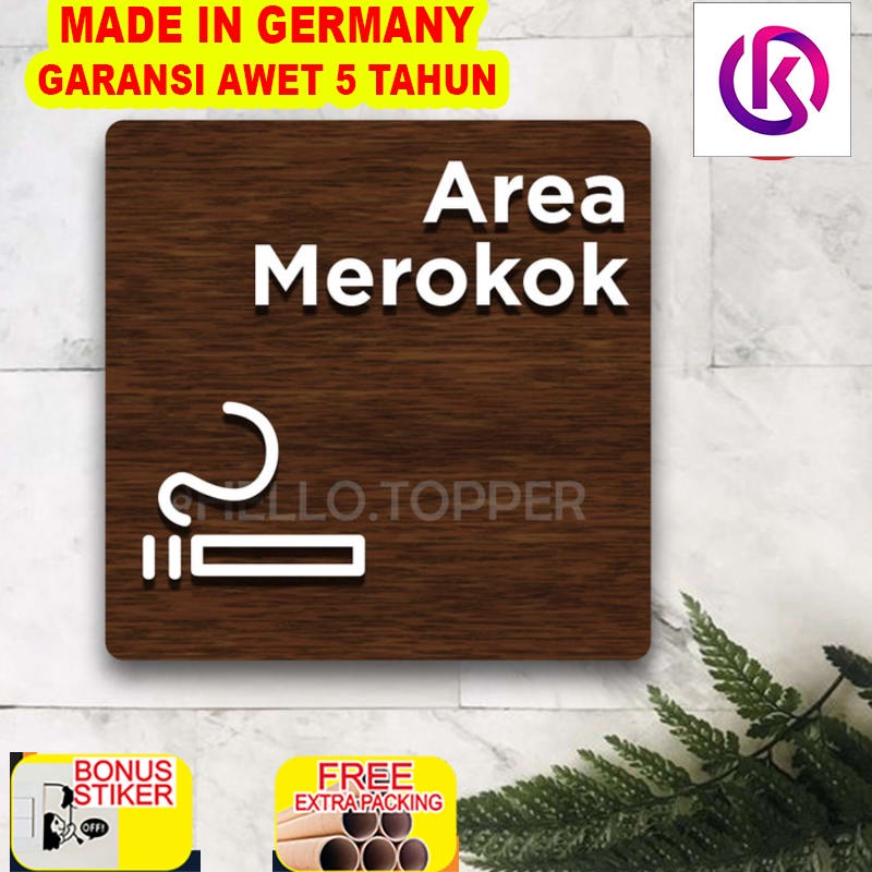

Terlaris Sign Area Merokok Kayu Kotak | Signage Smoking Area | Papan Kayu