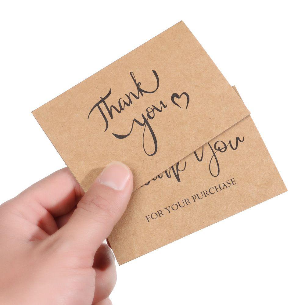R-flower 10pcs &quot;Terima Kasih&quot; Postcards Packet DIY Express Kagumi Label Kartu Tag Ucapan Cardstock