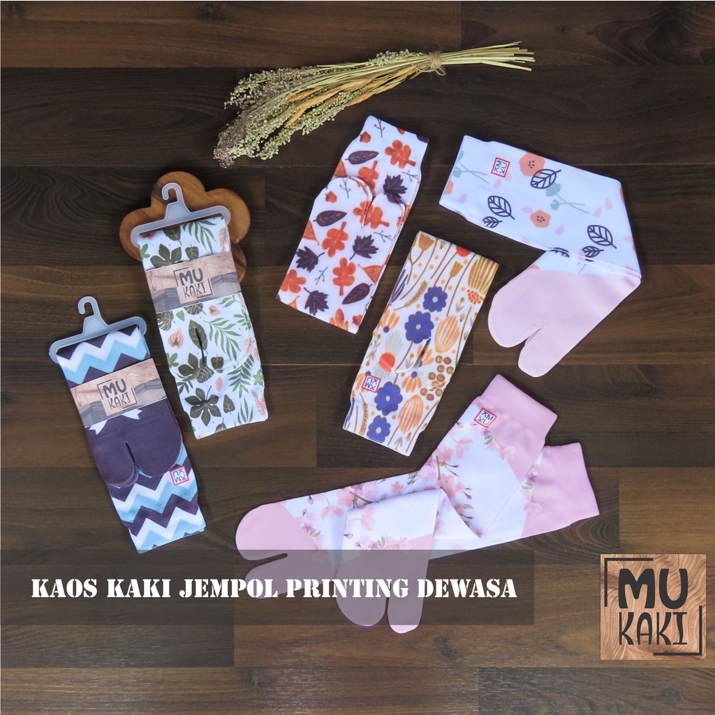 Kaos Kaki Jempol Motif Printing Dewasa Mukaki Murah K