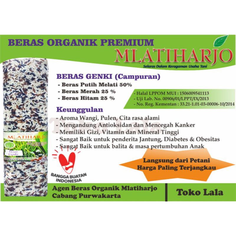 

Beras Premium, Beras Organik, Beras Genki Mlatiharjo