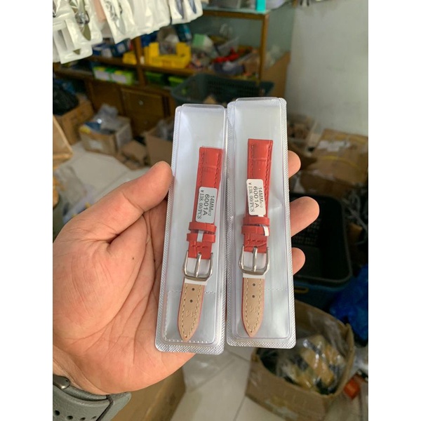 Strap Tali Jam Tangan kulit Original Timeking Merah 14MM