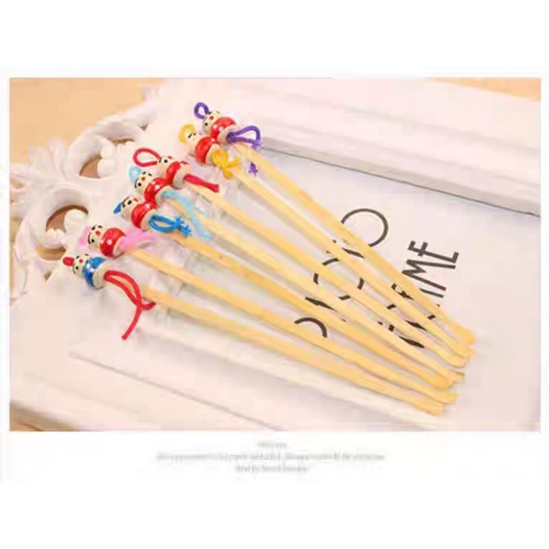 ( PROMO 12 PC ) KOREK KUPING KAYU BONEKA IMPORT PANJANG ± 12CM...