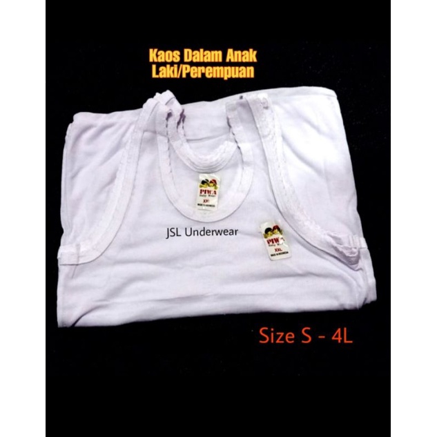 Paket Isi 12 Pcs Singlet Anak /LUSINAN/| Kaos Dalam Anak SNI Daishin