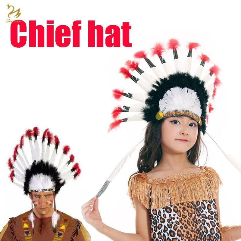 Topi kepala suku indian cherokee chief hat halloween