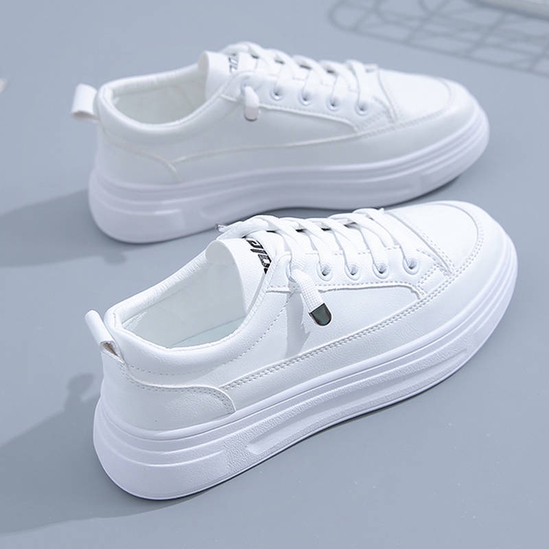 SHOEGALLERY LV0081 &quot;FREE BOX&quot; SEPATU SNEAKERS PUTIH WANITA CASUAL POLOS IMPORT