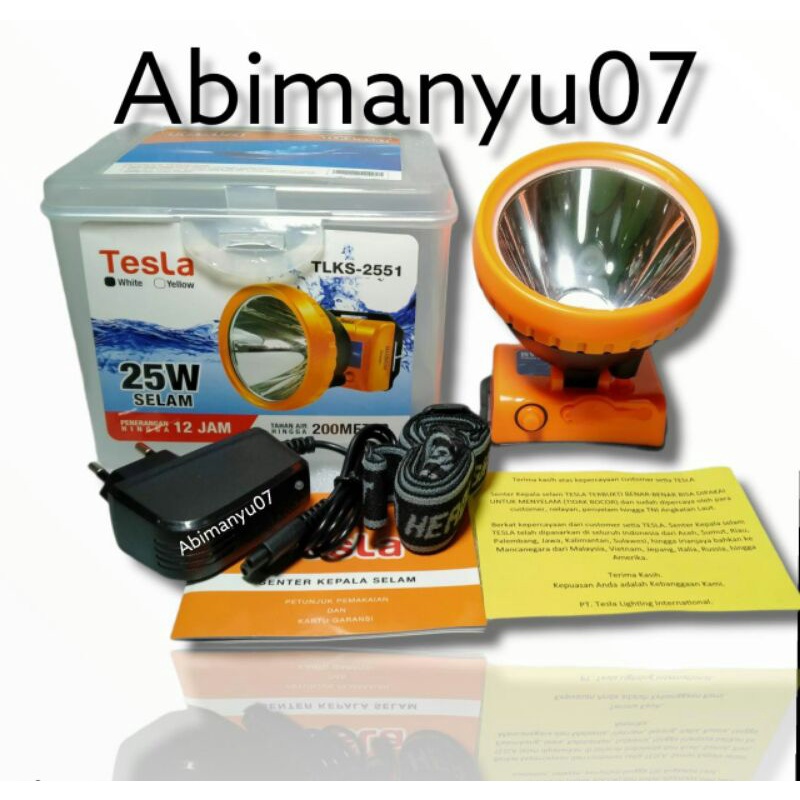 senter kepala selam 25watt Tesla 2551 jumbo