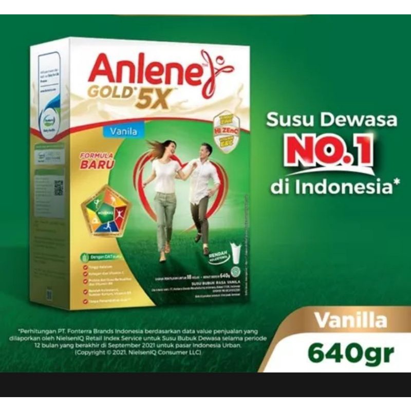 

Anlene gold 600gr vanila/coklat/original