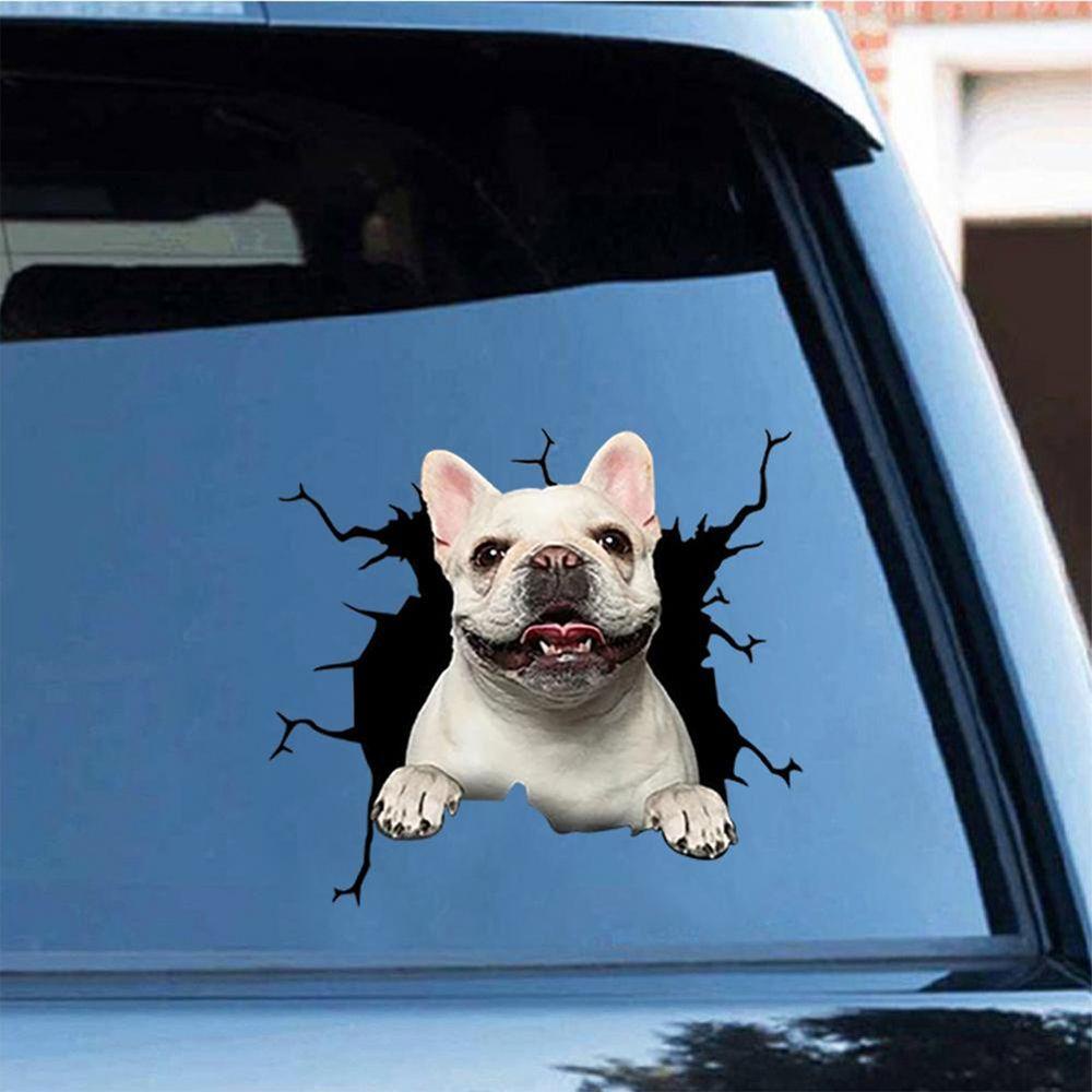 Lanfy Dog Head In The Crack Sticker Universal 1PCS PVC Aksesoris Rumah Aksesoris Mobil Decals Car-Styling Car Sticker Aksesoris Motor Stiker Dinding