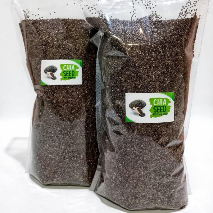 

Organik Black Chiaseed Biji Hitam 100% Asli Mexico 1kg