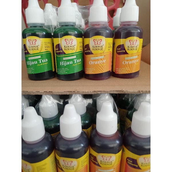 

Koepoe Koepoe Food Coloring Oranye & Hijau tua