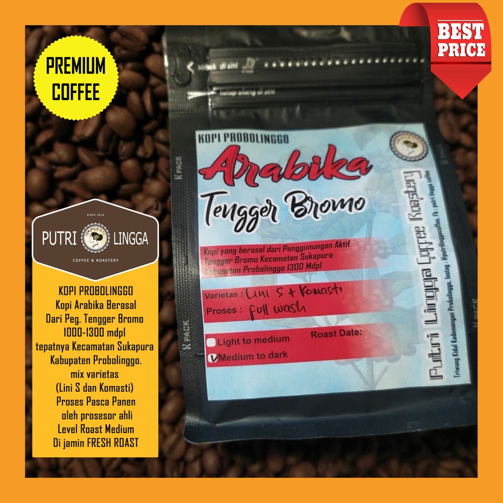 

Kopi Arabika Spesialty Tengger Bromo Probolinggo Wash Process sediaan 100 gr