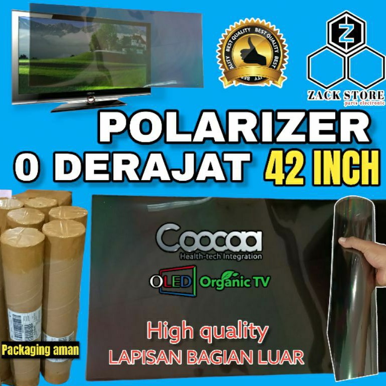 POLARIS TV LED COOCAA 42 INC 0 DERAJAT NYA LAPISAN BAGIAN LUAR TV POLARIS POLARISER TV LED LCD