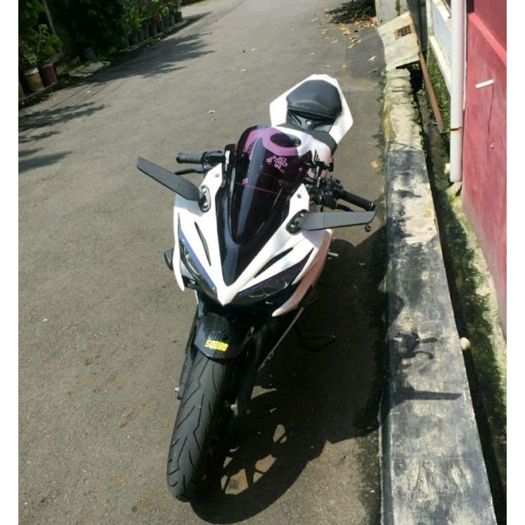 SPION STEALTH SPION WINGLET SPION TIPIS BAHAN FULL CNC LEBAR DAN PANJANG UKURAN SUDAH TERTERA DI FOTO COCOK UNTUK R15 V2 R15 V3 R25 CBR150 CBR250 NINJA150 NINJA250 KAWASAKI ZX DLL