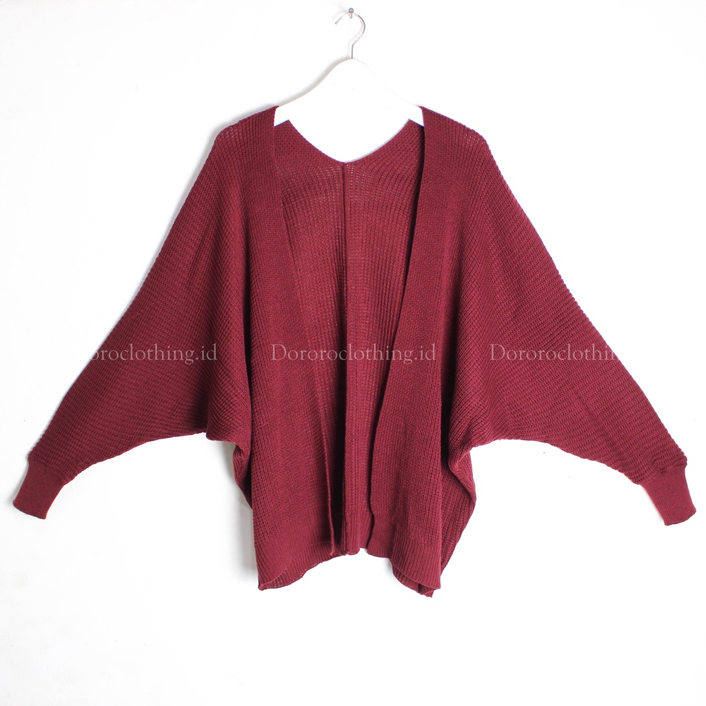 Cardigan Rajut Batwing Oversize Cardigan Jumbo Wanita Lengan Panjang