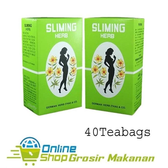 

[COD] Minuman Sliming Herb Tea / Teh Herbal hijau Pelangsing Alami 40 Sashet [COD]