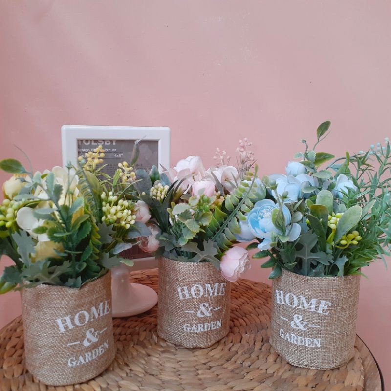 Bunga Hias Artificial Pot Goni