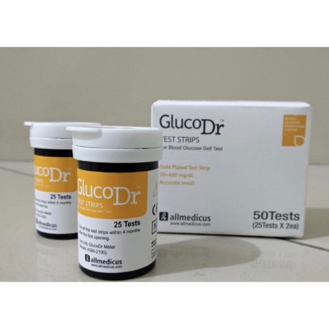 GlucoDr Biosensors Strip Gluco Dr Test Gula Darah 50Strip