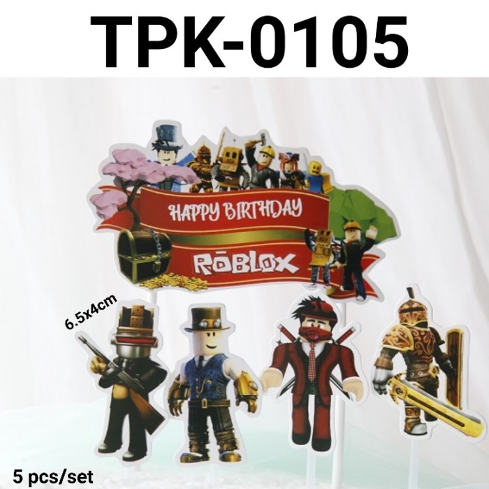 

TPK-0105 CAKE TOPPER KERTAS TUSUK HIASAN KUE ROBLOX GAME BEST SELLER