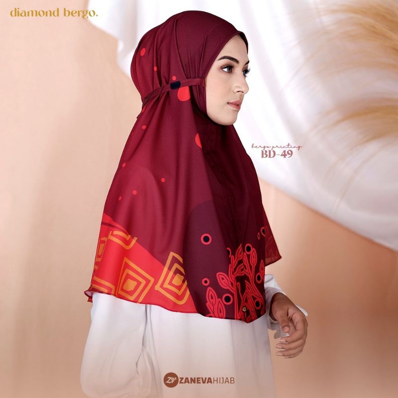 BERGO DHIJAB DIAMOND PREMIUM/NEW BERGO INSTAN BY ZANEVA