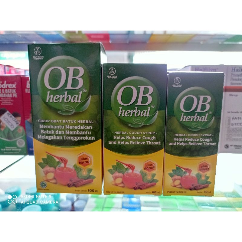 

OB HERBAL PLUS MADU 100ML 60ML 30ML -SIRUP OBAT BATUK HERBAL #original