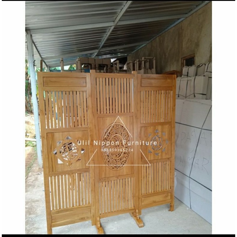 sketsel penyekat ruangan jati jepara
