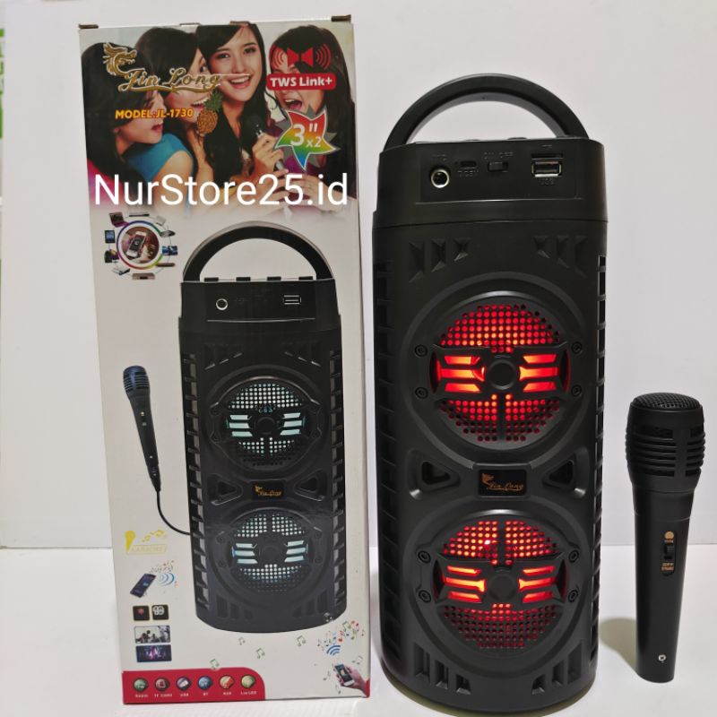 Speaker Bluetooth Portable Jin Long JL-1730 Bonus Mic Karaoke Jin Long 1730 Super Bass /Salon Aktif 