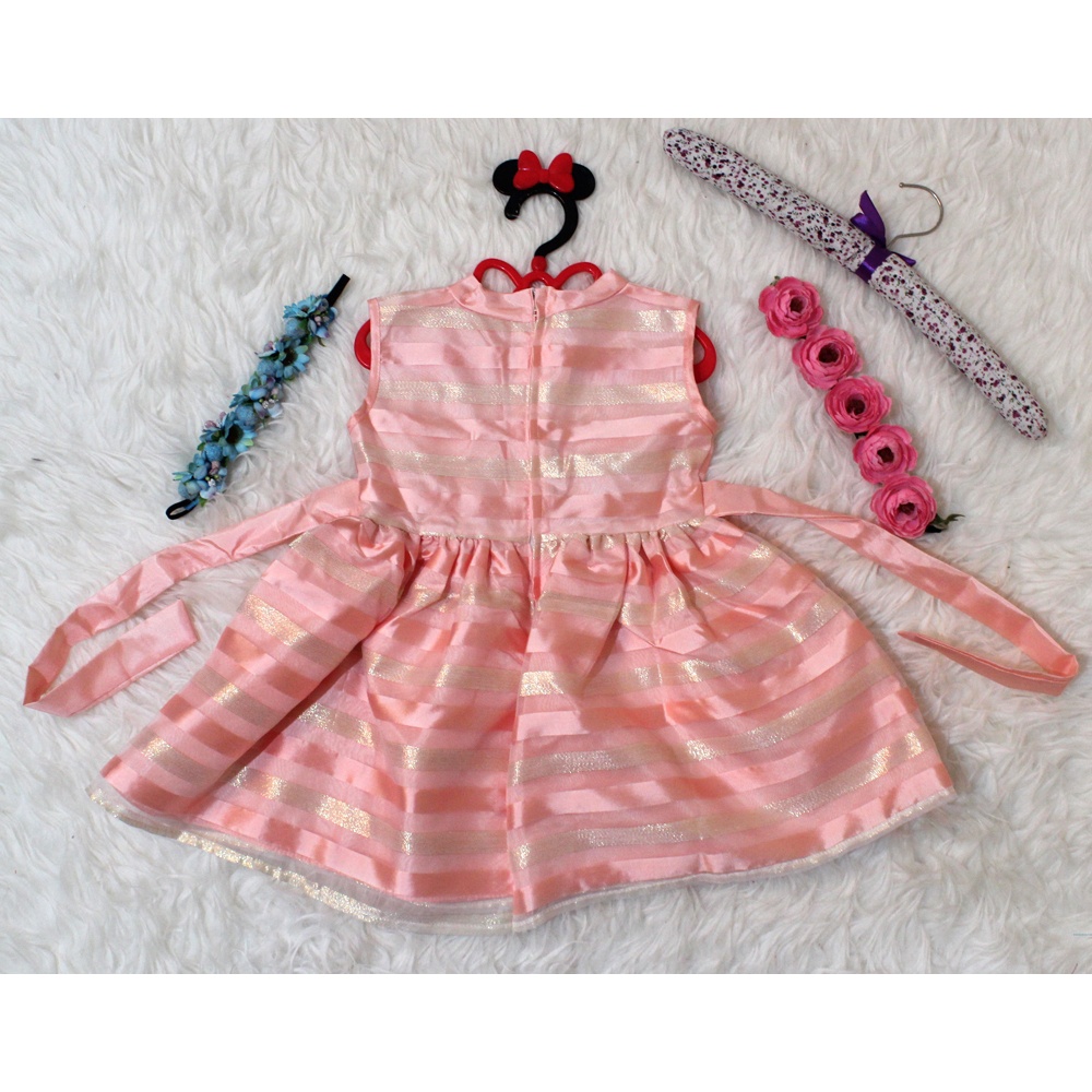 Dress Kids Lopez/Dress Bayi Umur 1-3tahun Tanpa Lengan/Baju Anak Bayi Motif Saten  Murah Real Picture