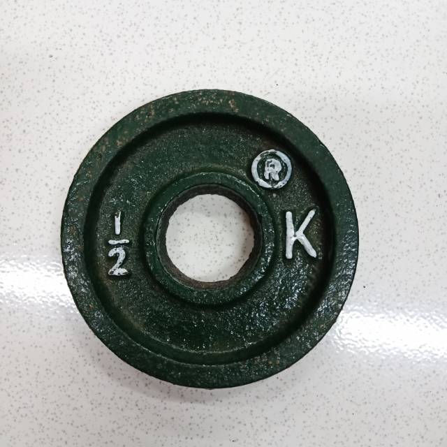 Barbel dumble dumbel besi lokal setengah 0,5 1/2 kg kilo