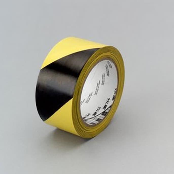 

3M Hazard Warning Vinyl Marking Tape 766 Black/Yellow, 2 in x 36 yd
