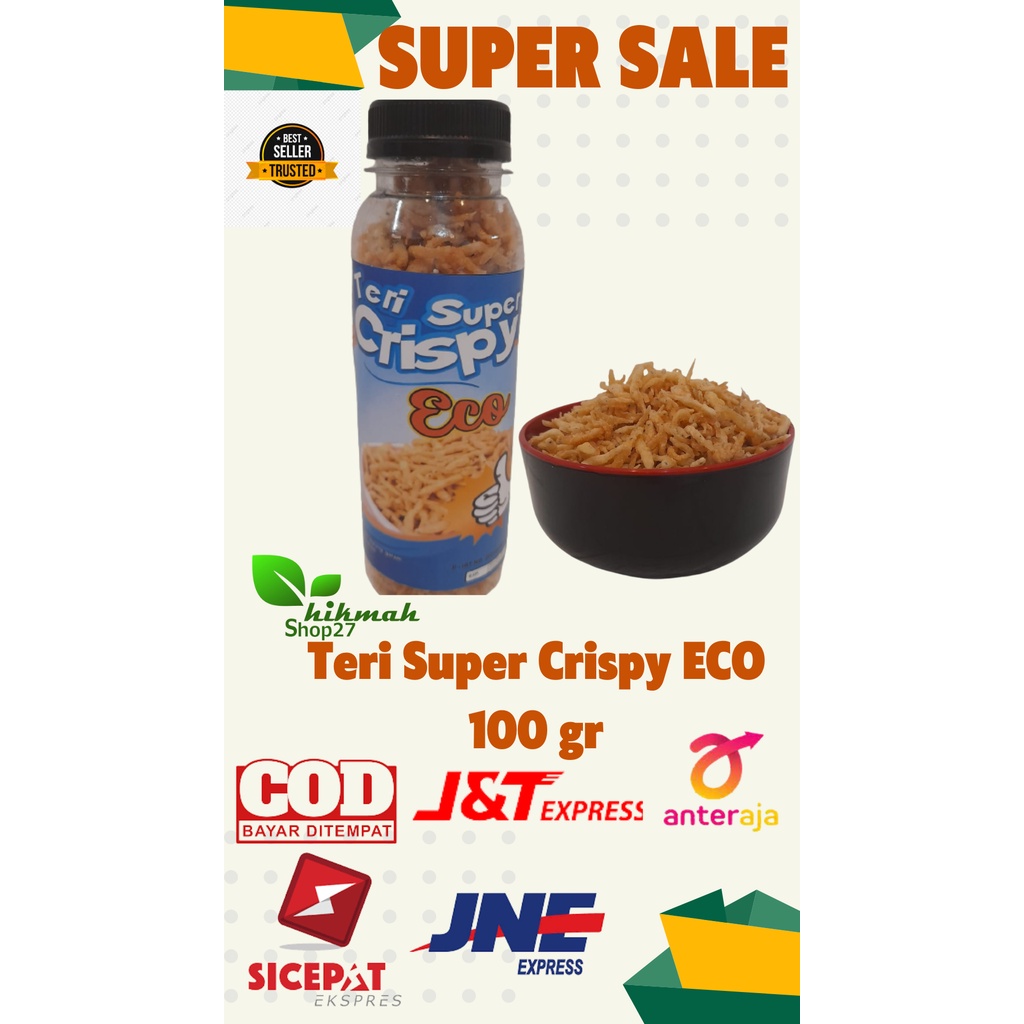 

Teri Nasi Crispy Non MSG Lauk Siap Santap isi 100 gr - Teri crispy eco (bukan anak teri)