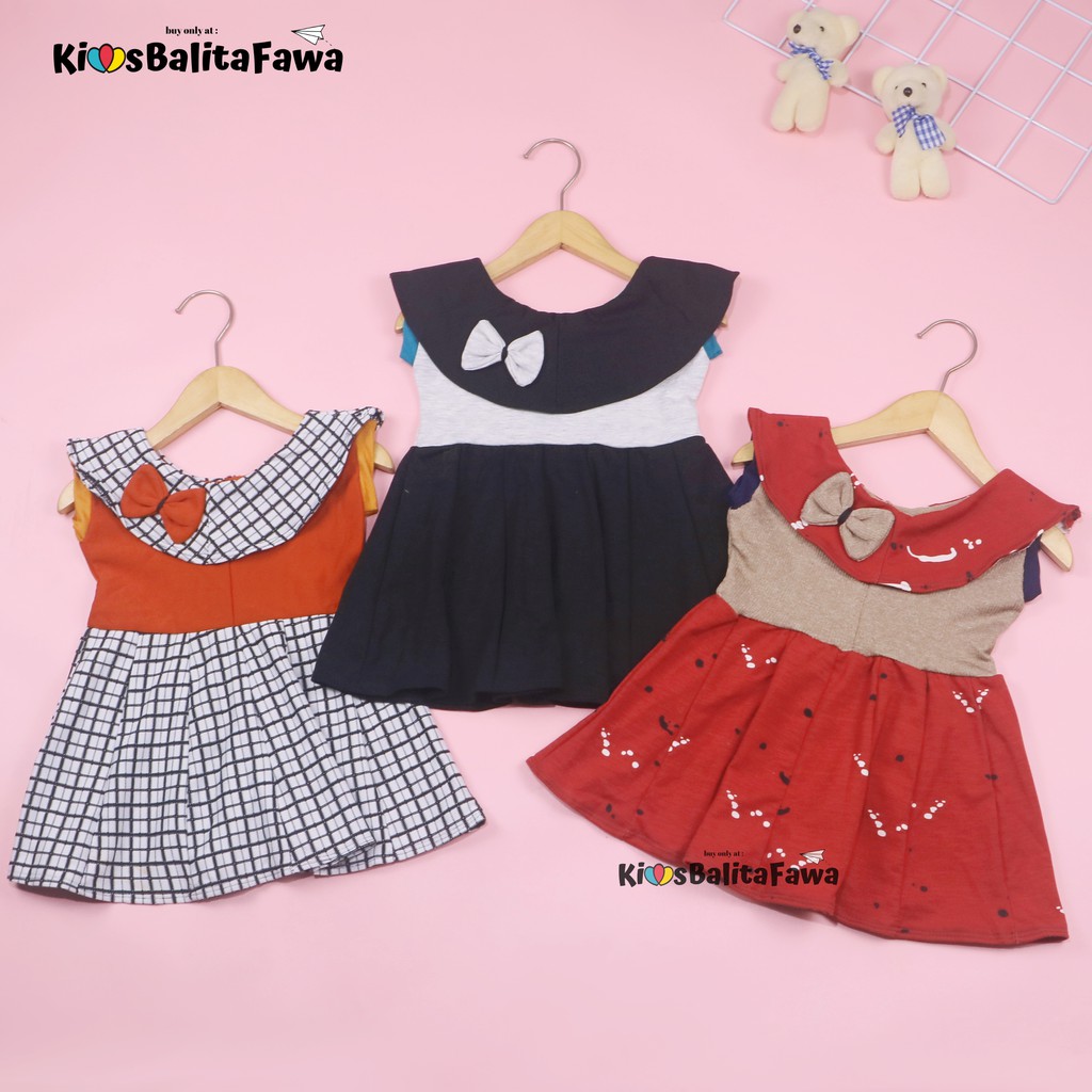 Dress Evelin Baby New Born Baru Lahir / COD Baju Anak Baby Perempuan Bayi Girl Lucu Harga Konveksi babycinnamon