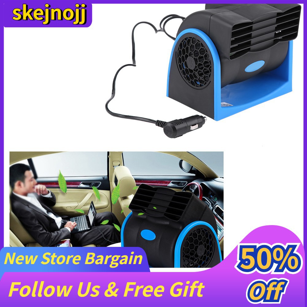 Auto Car Vehicle 12v Electric Cooling Fan Mini Adjustable Speed Silent Air Cooler Shopee Indonesia