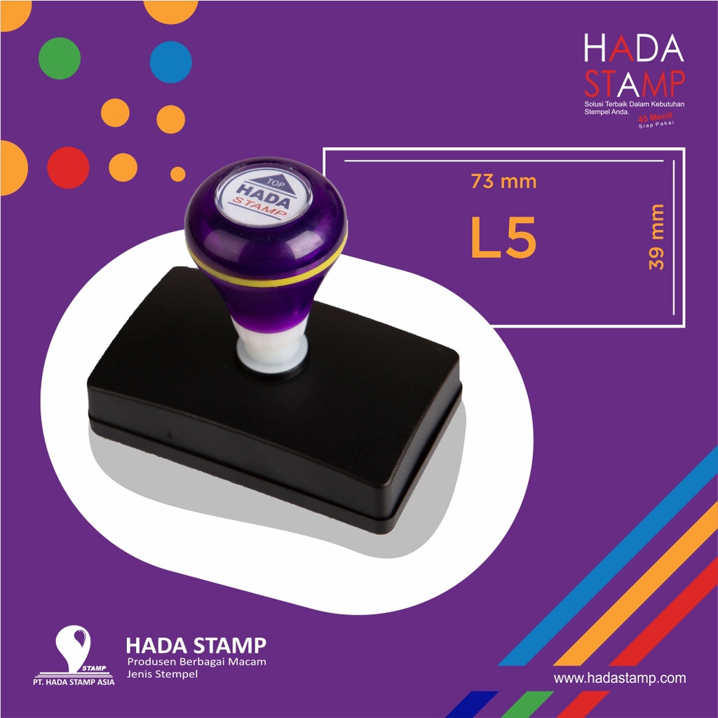 

Stempel Otomatis Custom Design Bikin Stempel Flash Stempel Kilat Free Setting Design Tinta Waterproof L5 7,3 x 3,9 cm