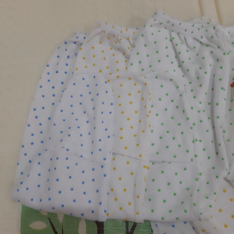 3 pcs CELANA BAYI PANJANG MOTIF TUTUP KAKI MERK LUGA (0-6BULAN)