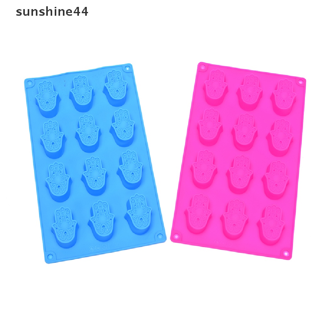 Sunshine Cetakan Sabun Mini 12 Lubang Bentuk Bunga Teratai DIY