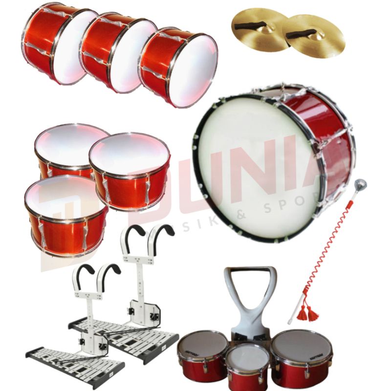 Paket Drumband SMP 12 Pemain / Alat Marching Band / Drumband Mapex