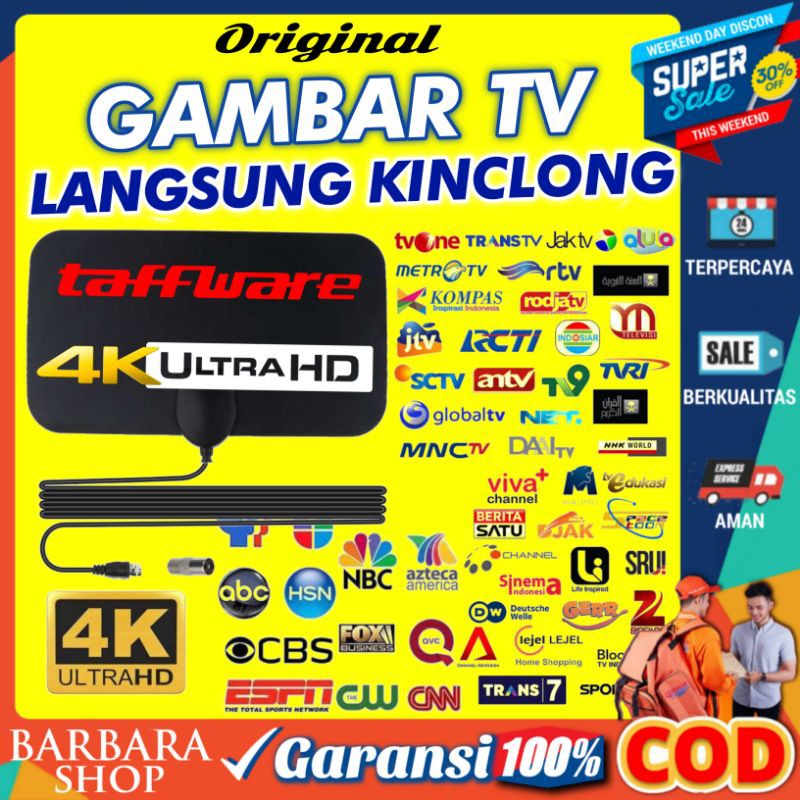 Antena TV Digital Indoor Antena TV LED HD Antena Dalam Bagus Daya tangkap kuat DVB-T2 4K UHF