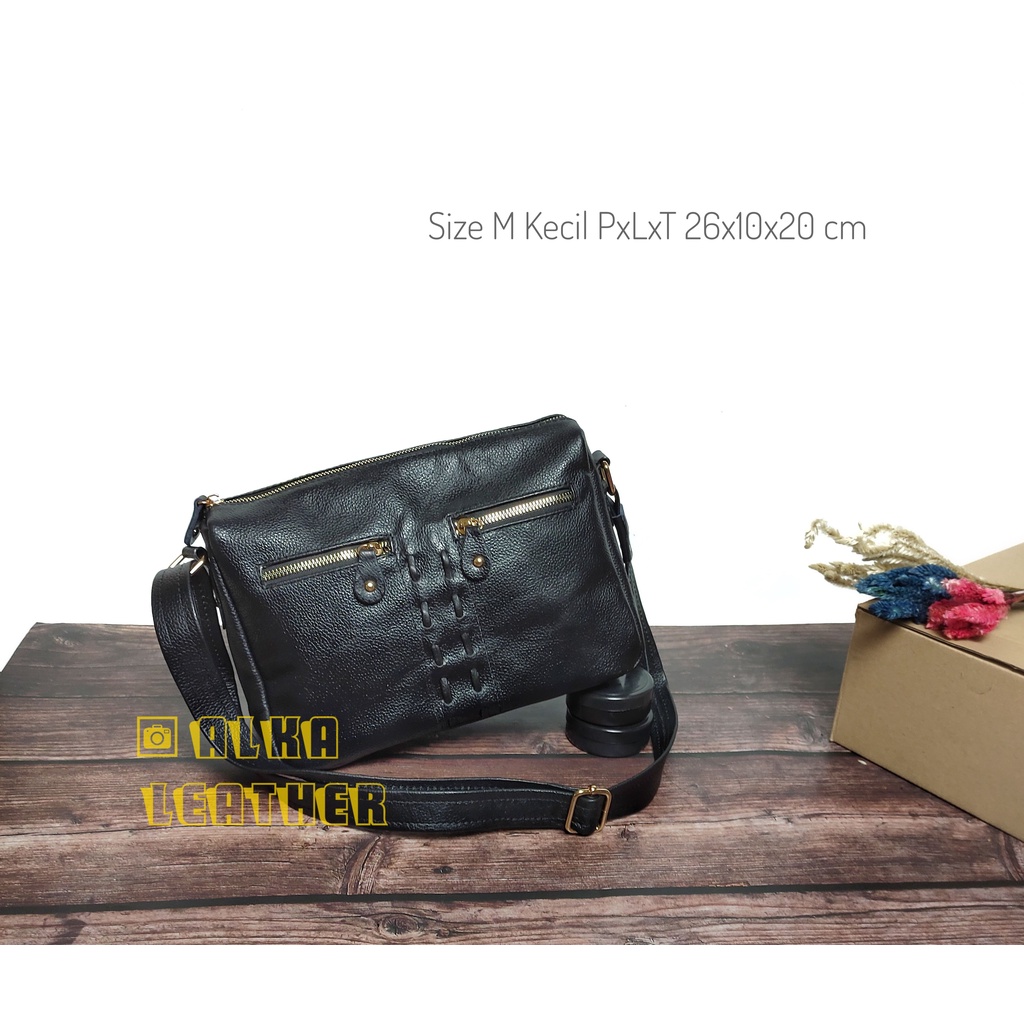Tas Kulit Tas Selempang Wanita Size S Jumbo