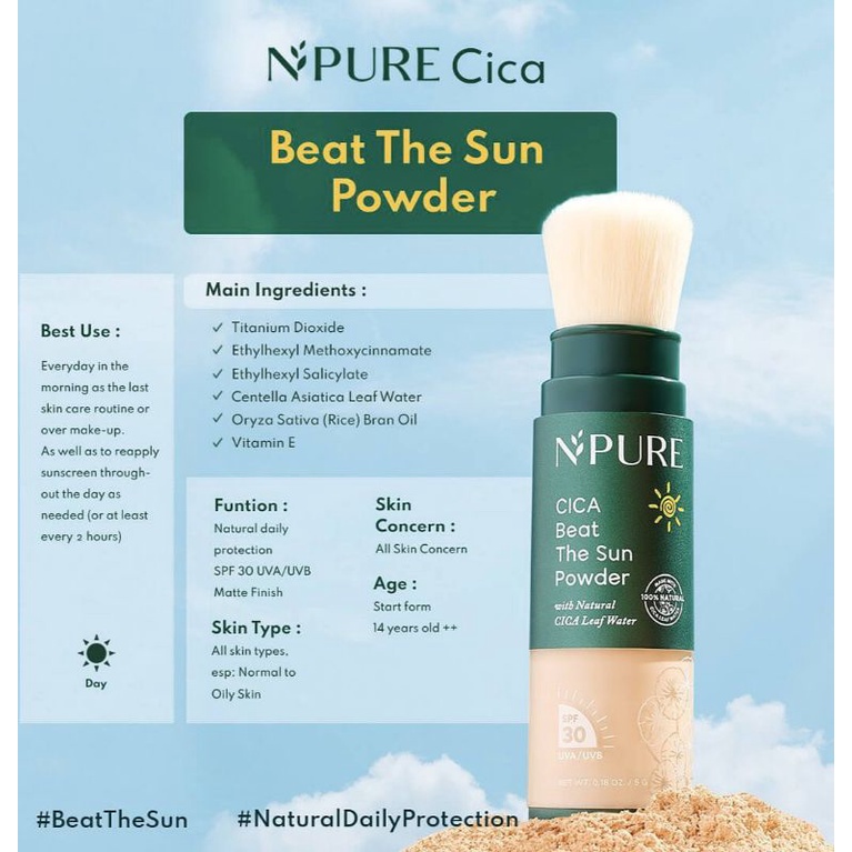 NPURE cica beat the sun powder