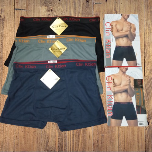 3 pc - CD Celana dalam pria Boxer Clin Ktian 001 / Clinktian