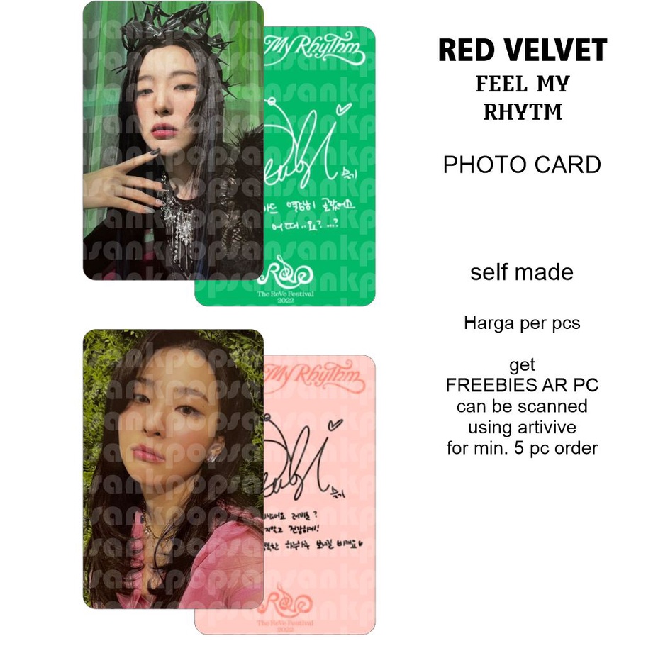 photocard Red velvet FEEL MY RHYTM UNOFF