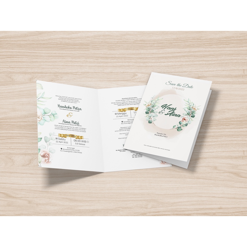 KARTU UNDANGAN CETAK CEPAT DAN MURAH SATU HARI SEHARI JADI PERNIKAHAN LIPAT VOL 2