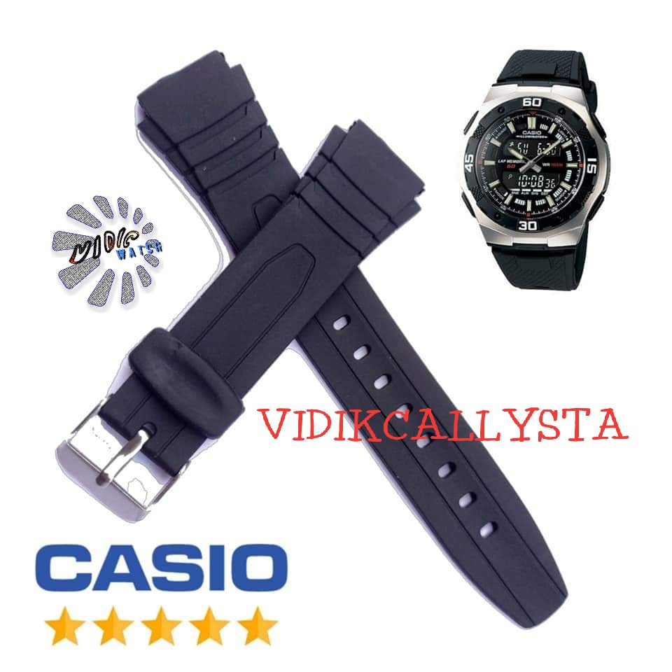 Strap tali jam Tangan Casio AQ-164 Aq164 Aq 164 free spring bars