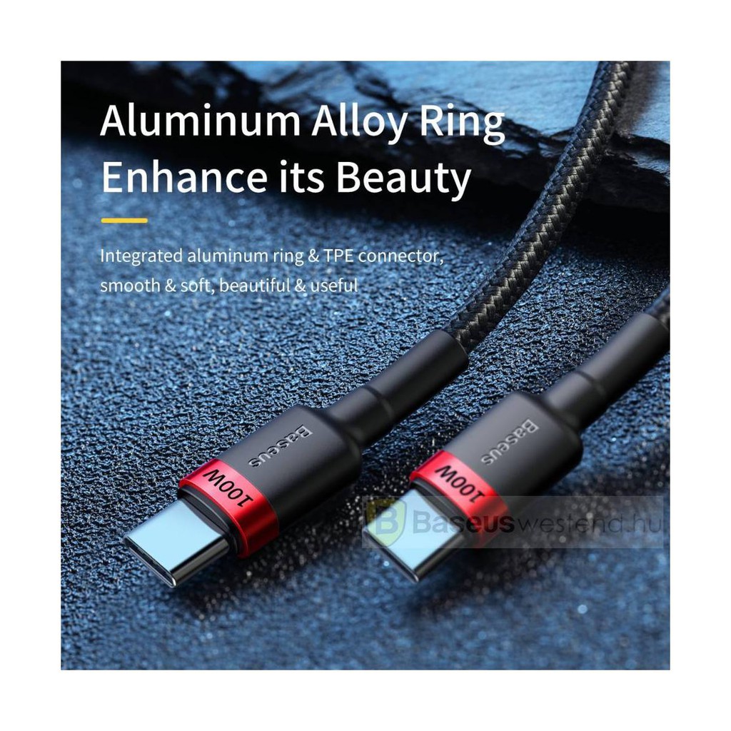 BASEUS CAFULE PD 2.0 KABEL USB TYPE-C TO TYPE-C CABLE FAST 100W 2METER